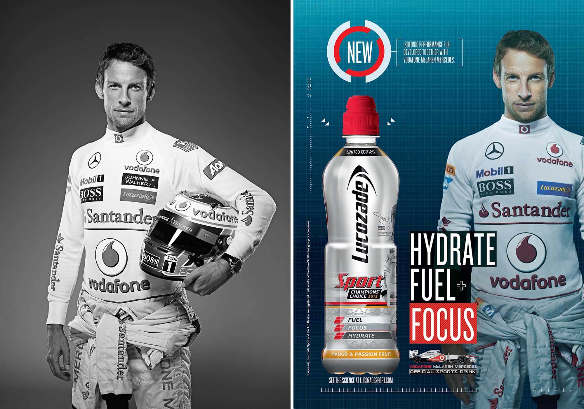 Jenson Button Lucozade